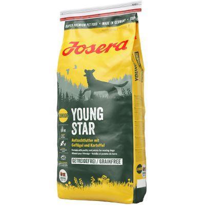 YoungStar viljaton - ilman lisättyä viljaa tukee nuoren koirasi terveyttä 8-viikkoisesta täysikasvuisuuteen saakka.