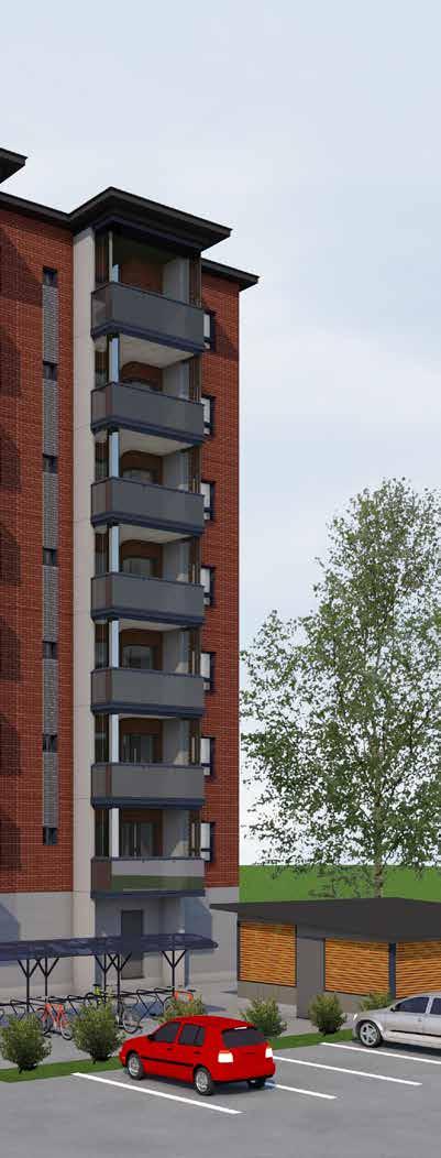 ASUNTOYHTIÖ Suvikuja 7, 80200 Joensuu Yhtiö on yksiportainen 8-kerroksinen kerrostalo.