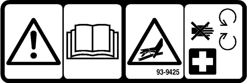 Lue käyttöopas. 93-6686 105-7506 1. Lue käyttöopas. 4. Moottorin esilämmitys 2. Moottorin pysäytys 5. Moottorin käynnistys 3. Käynnissä 93-6699 1.