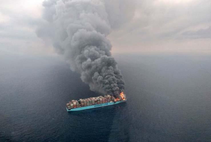 Kuva: Vaurioitunut Maersk