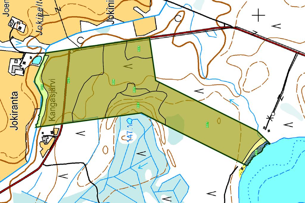 Omistaja: Vihervaara Marja-Kristiina Kunta: SAARIJÄRVI Metsätila: Rantapuisto Kiinteistönumero: 729-407-17-22 Mittakaava: 1:5000