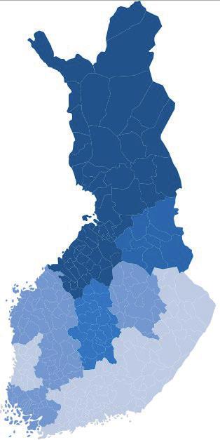 Kuva. Kelan vaativan kuntoutuksen kustannukset henkeä kohden ikäryhmittäin 01 Lähteet: Kela, Tilastokeskus, NHG analyysi 1 1 1 1 1 1 1 1 # /hlö/v >0 0-0- 0-0- = Yo-sairaala 1 1 1 1 1 1 1 1