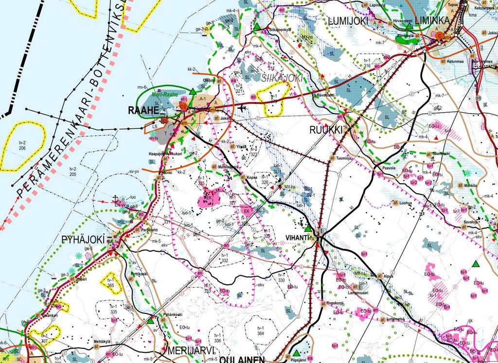 Kolmannessa vaihemaakuntakaavassa käsitellään maakunnan alueidenkäyttöä seuraavien teemojen osalta: - Pohjavesi- ja kiviainesalueet - Mineraalipotentiaali- ja kaivosalueet - Oulun seudun liikenne ja