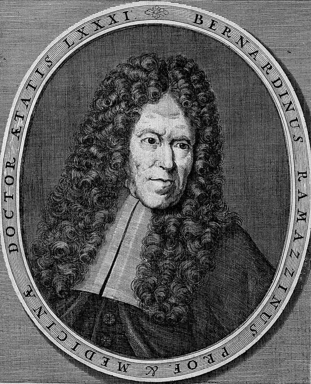 luonnonlait Bernardino Ramazzini, De Morbis Artificum Diatriba (Työntekijöiden sairaudet), v.