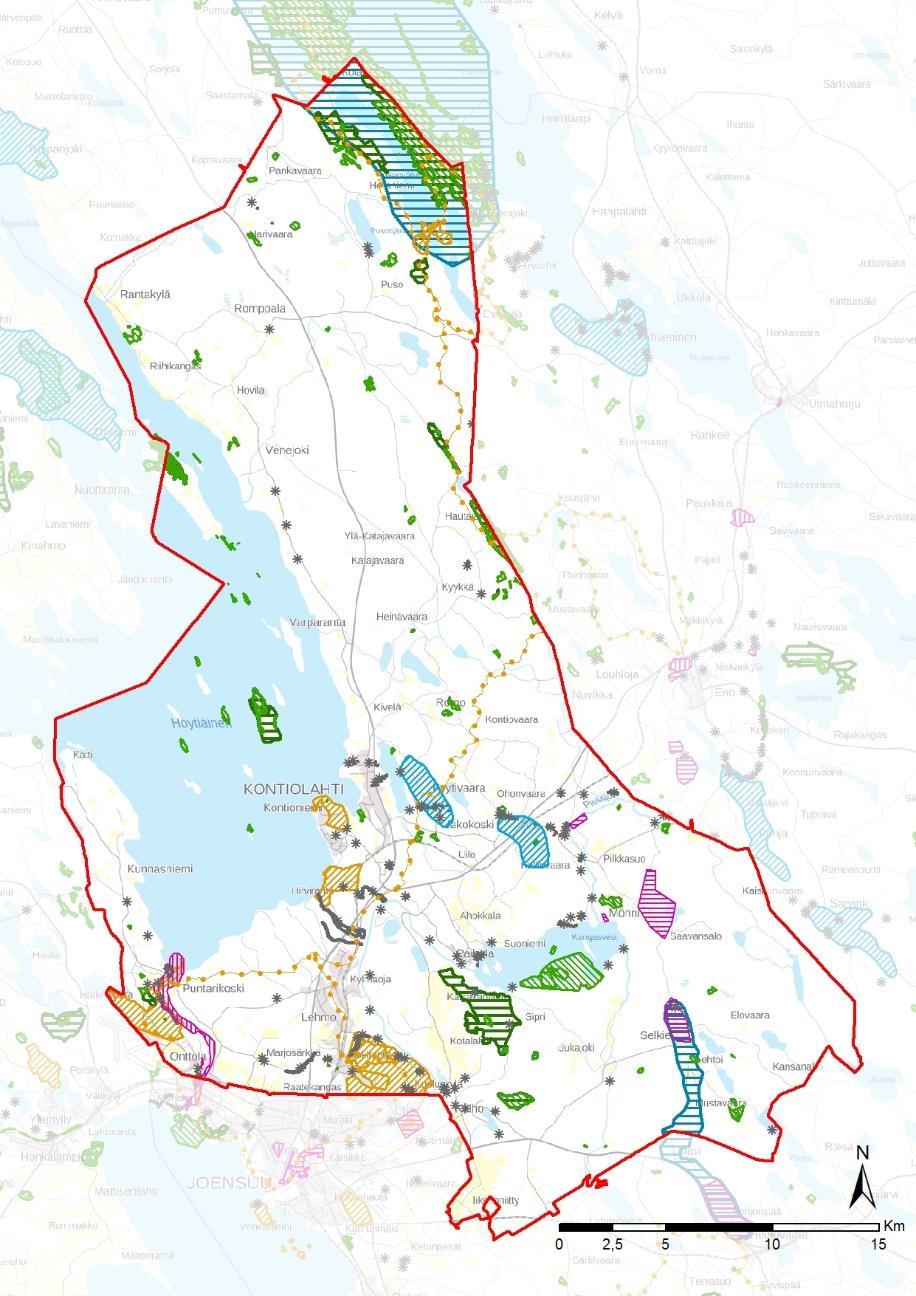 Arvoalueet Kolin vaara-alue on valtakunnallisesti arvokas maisema-alue ja luonnonsuojelualue Karelia