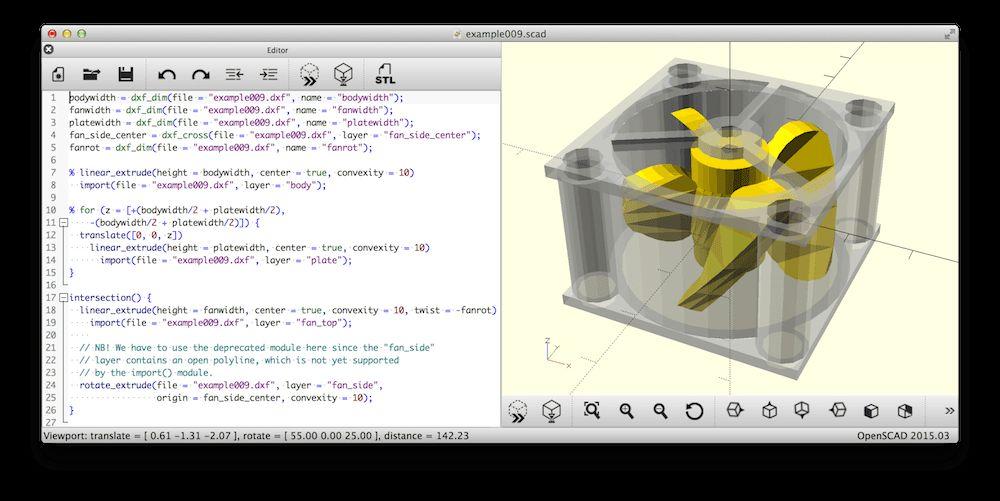 Ohjelmia 2D- ja 3D-mallien tekoon OpenSCAD Ilmainen Komentosarja-