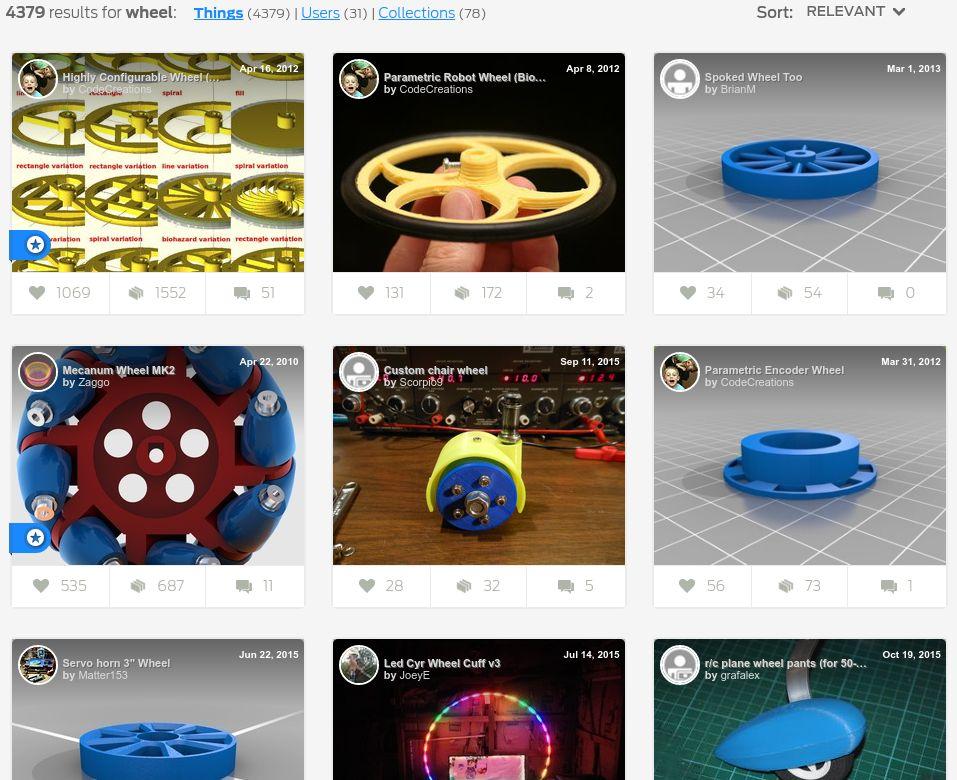 Pyörää ei tarvitse keksiä uudelleen 2D- ja 3D-malleja saa ladattua ilmaiseksi internetistä: www.
