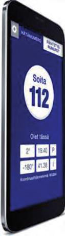Suosittelemme lataamaan älypuhelimeen 112 Suomi-sovelluksen. Sovelluksen kautta hätänumeroon soitettaessa sijaintitietosi välittyvät automaattisesti hätäkeskukseen ja apu löytää nopeammin perille.