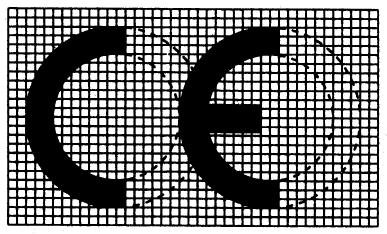 LIITE V 2004/108 (mukautettu) 8 ARTIKLASSA TARKOITETTU CE-MERKINTÄ CE-merkintä koostuu kirjaimista CE seuraavalla tavalla kirjoitettuna: CE-merkinnän vähimmäiskorkeus on 5 mm.