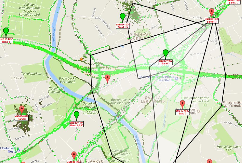 RF Explorer 3G/6G Combo Missä suunnassa on oikea tukiasema 4G modeemilleni?