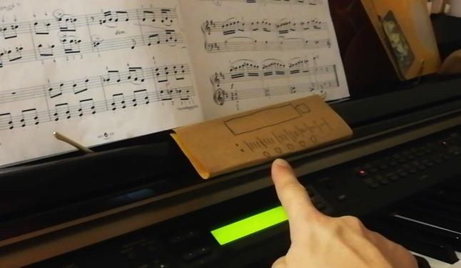 the note sheet holder.