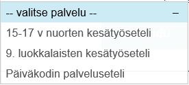 Hakeutuminen Palveluntuottajaksi hakeutuminen uuteen palveluun tapahtuu Palvelut -sivun kautta. Sivun oikeasta laidasta löytyy kohta Hakeudu palvelusetelituottajaksi uuteen palveluun.