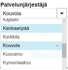 Klikkaa Hakeudu painike ja jatka tietojen täyttämistä. Hakemus on 8-kohtainen.