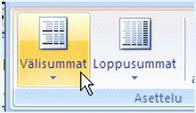 loppusummat Väli- ja loppusummat saa pois