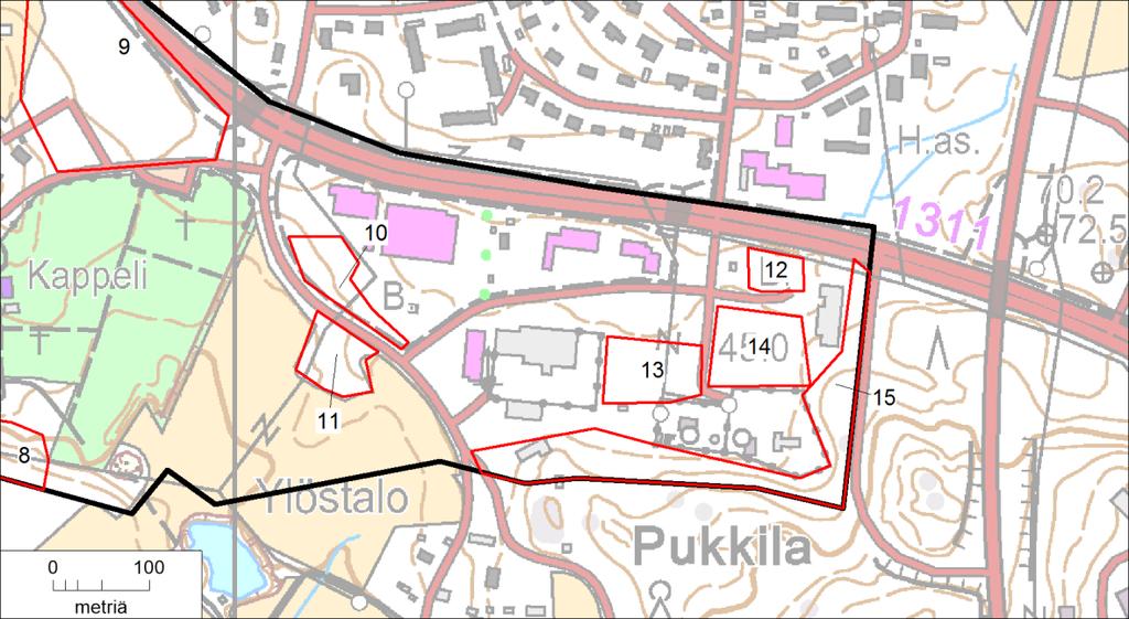 Kuvion 6 eteläosan kasvillisuutta. Valokuva Pekka Routasuo. Kuva 4.