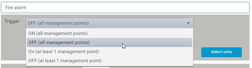 Jos vlitn On (ll mngement points) (ON (kikki hllintpisteet)), kikkien vlittujen tulojen täytyy ktivoitu Trigger (Lukisin)- toiminnon suorittmist vrten.