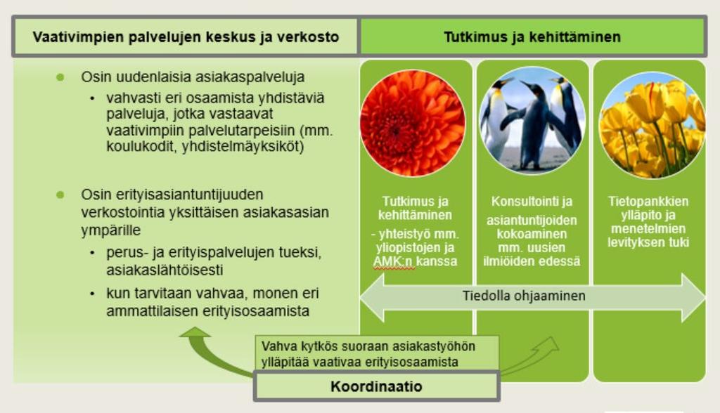 OT-keskuskonsepti on hallinnonrajat ylittävä ja toimii pääosin verkostomaisena kokonaisuutena.