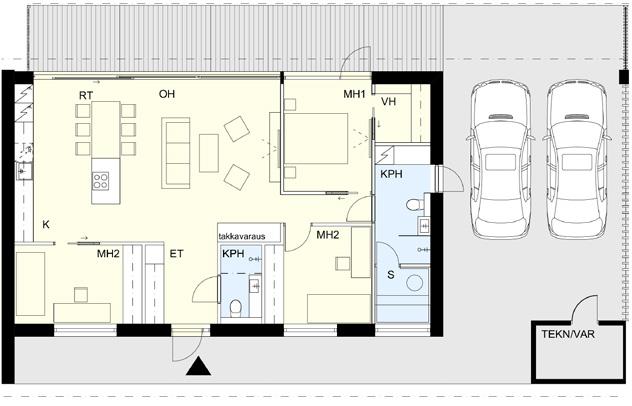 Asunnot ASUNTO A1 Huoneiston tyyppi: 4H+K+KHH Koko: 100,0 M 2 Myyntihinta: 118 500