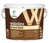 WOODEX AQUA BASE on monikäyttöinen: sillä pohjustettu pinta voidaan maalata yhtä hyvin sekä vesi- että liuotinohenteisilla tuotteilla. Käytä biosideja turvallisesti.