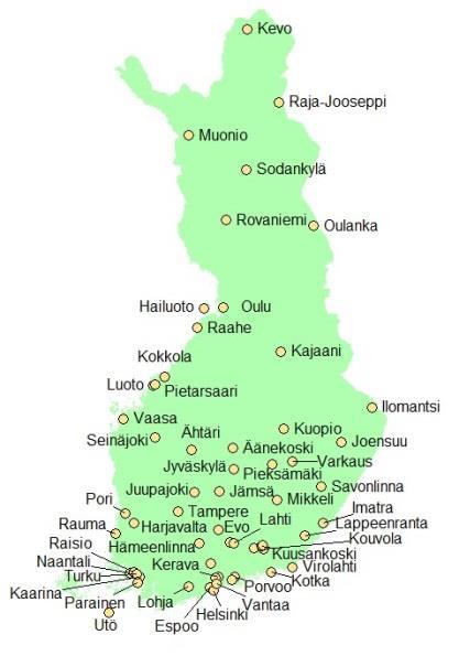 Kuva 26. Suomen ilmanlaadun seurantaverkosto 7.4 Ilmansuojeluohjelman mukaisten toimenpiteiden seuranta Ilmansuojeluohjelmassa hyväksyttyjä toimenpiteitä toteutetaan yhdessä eri vastuutahojen kanssa.