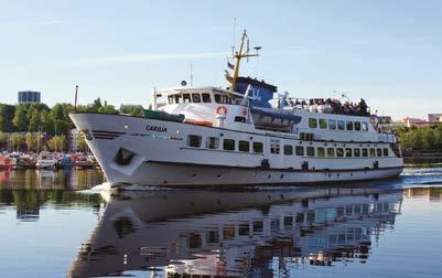 LAPPEENRANNAN SATAMA Suomen suurimman sisävesilaivan, 350-paikkaisen m/s Camillan kyytiin voi hypätä Lappeenrannan satamasta.