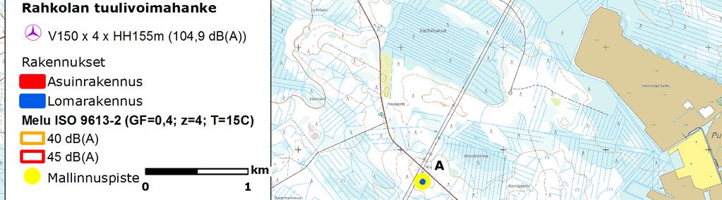 selvästi alle 40 db(a) (Taulukko 5 ja Kuva 2).