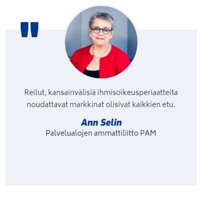 Säännöt tehdä niin kuin on oikein EDISTETÄÄN IHMISOIKEUKSIA, YRITYSVASTUUTA JA KANSALAISYHTEISKUNTAA Säädetään sitova laki yritysten ihmisoikeusvastuusta