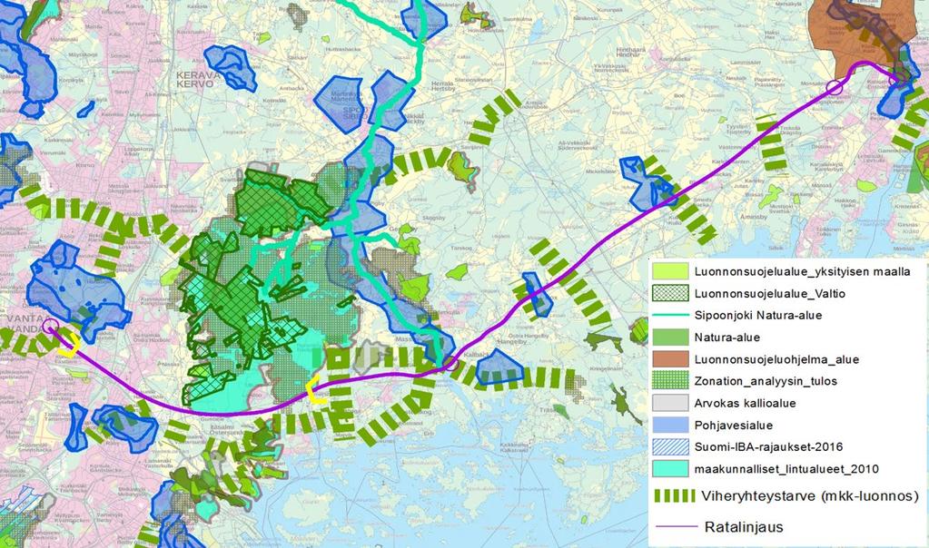 5. VAIKUTUKSET LUONTOON JA POHJAVESIIN 5.1 Arviointimenetelmät ja lähtöaineisto Luontovaikutuksia on arvioitu olemassa olevien selvitystietojen perusteella, maakuntakaavatasolla.