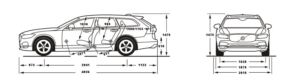 TEKNISET TIEDOT/Tekniska Data MOOTTORI / MOTOR T4 T5 T6 AWD T8 Twin Engine Tyyppi / Typ Bensiinimoottori, edessä poikittain Bensiinimoottori, edessä poikittain Bensiinimoottori, edessä poikittain