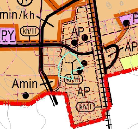 3.3 Yleiskaava Järvenpään kaupungin yleiskaavassa 2020 (kv 9.8.2004 64) alue on merkitty APmerkinnällä pientalovaltaiseksi asuinalueeksi. Suositus alueen tonttitehokkuudeksi on e= 0,25-0,4.