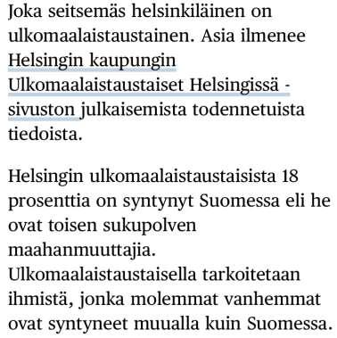 HS 27.11.2018 HS 27.11.2018 Suomessa ulkomaalaistaustaisia v.