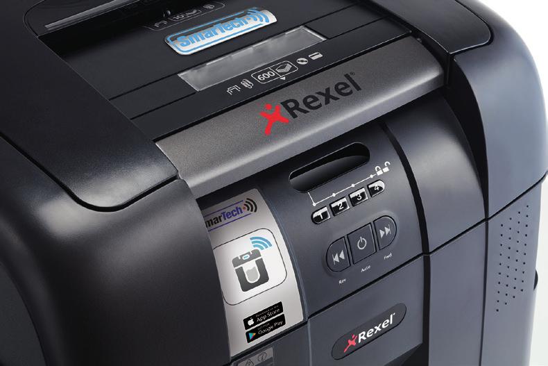 AUTO+ 600X P4 Tehokas AUTO FEED paperintuhooja. Korkea turvaluokitus, P-4. Silppuaa jopa 600 arkkia yhdellä kertaa 98 % ajansäästöllä Toimiston paperintuhooja suurelle silppumäärille, 10-20 käyttäjää.