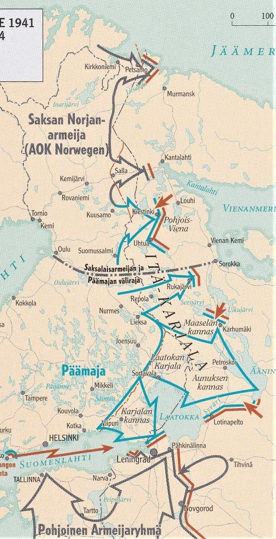 Onnistunut jatkosodan hyökkäysvaihe Onnistumisen taustalla: -