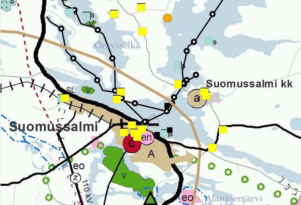 KIRKONKYLÄN ASEMAKAAVAN OSITTAINEN MUUTOS 26 SUUNNITTELUN LÄHTÖKOHDAT, TEHDYT SELVITYKSET JA AIEMMAT SUUNNITELMAT Kainuun maakuntakaava on hyväksytty 7.5.2007 ja vahvistettu 29.4.2009. Kainuun 1.