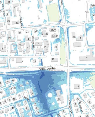 40 7 TULOSTEN TARKASTELU 7.1 Hulevesitulvakarttaan tehtyjen korjausten merkittävyys Orimattilan osalta alustavaan hulevesitulvakarttaan lisättiin kolme rumpua.