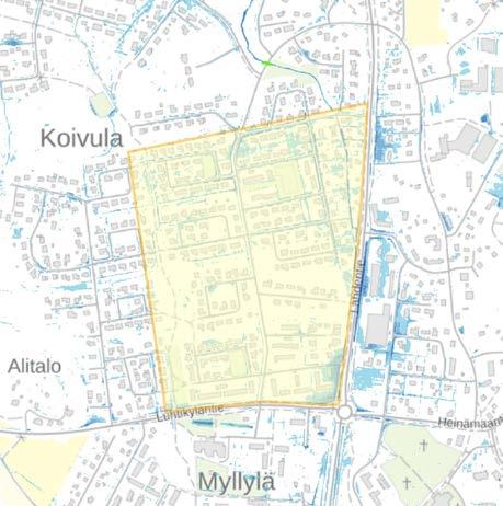 59 7.4 Hulevesitulvariskien alustava arviointi 7.4.1 Alustavat tulvariskialueet Hulevesitulvariskien alustavaa arviointia varten valittiin paikkatietotarkastelujen perusteella mahdollisia tulvariskialueita tarkempaa tarkastelua varten.