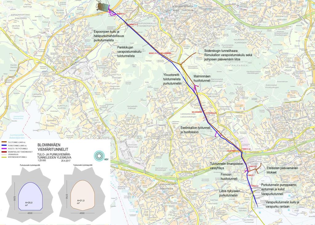 4 Blominmäen siirtoviemärit Tunnelit vanhan ja uuden