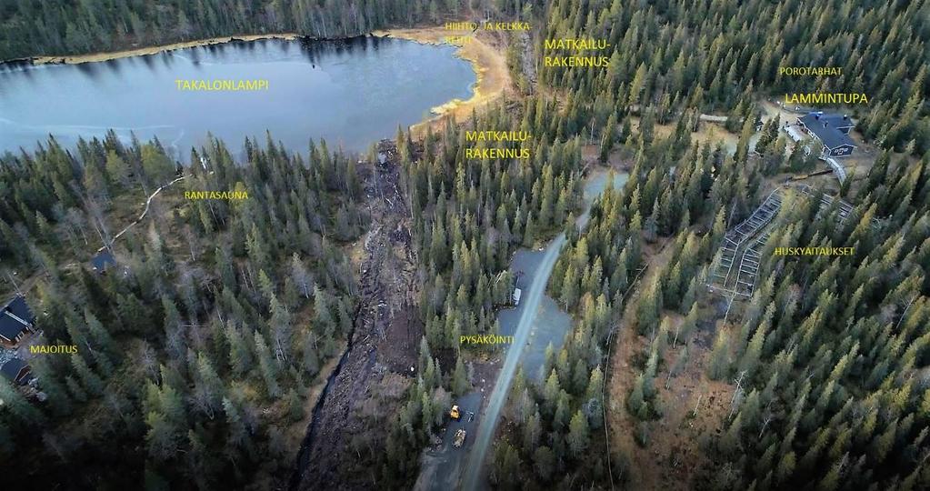 Ohjelmapalvelu- ja matkailutonttien osalta rakentamistarpeita on alueella välittömästi.