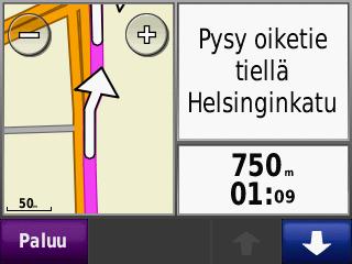 Ajaessasi nüvi ohjaa sinut päämäärääsi puhuttujen