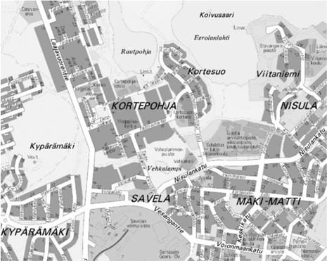 0..08 () OSALLISTUMIS- JA ARVIOINTISUUNNITELMA KORTEPOHJAN PÄIVÄKOTI JA KOULU Asemaaavan muutos. aupunginosan ortteliin seä atualueelle Kaavatunnus :03. Kaava-alue ja sijainti Asemaaavan muutos osee.