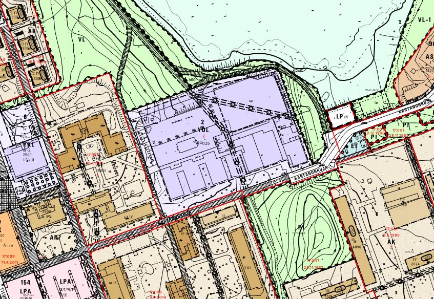 :03 / KORTEPOHJAN PÄIVÄKOTI JA KOULU / ASEMAKAAVASELOSTUS (8) Lähiympäristön aavatilanne