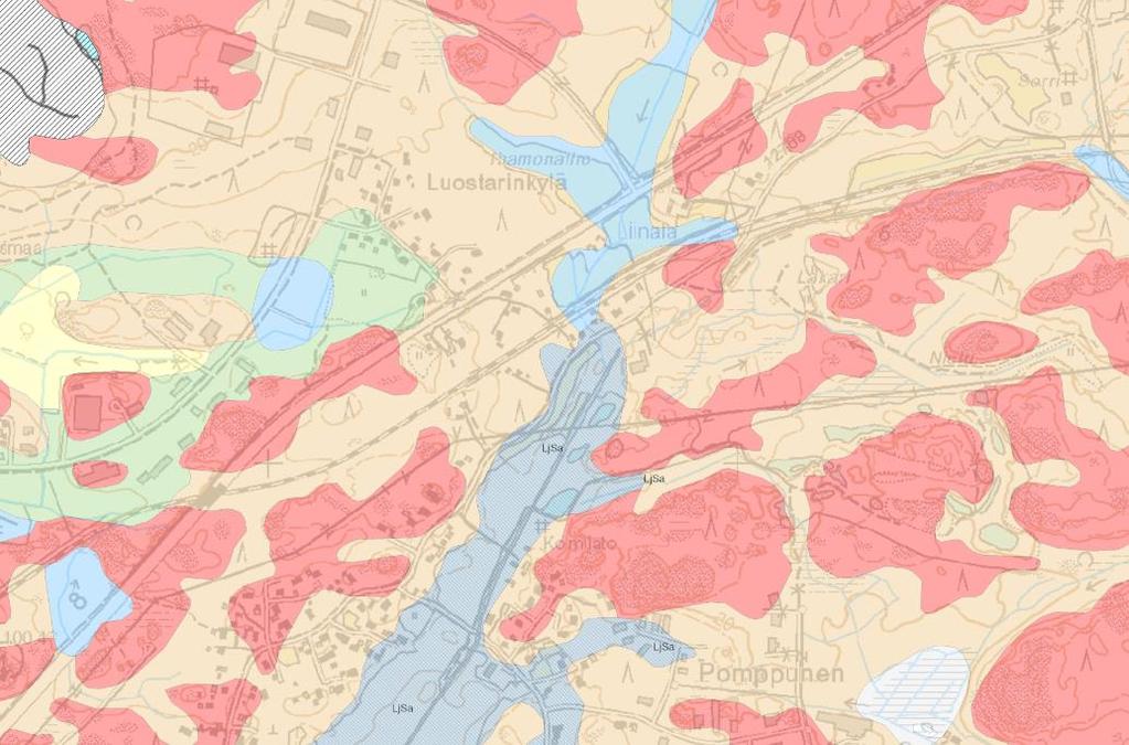 3 2.2 Maaperäolosuhteet Maaperä suunnittelualueella on GTK:n maaperäkartan perusteella hiekkamoreenia tai määrittelemätöntä täyttömaata.