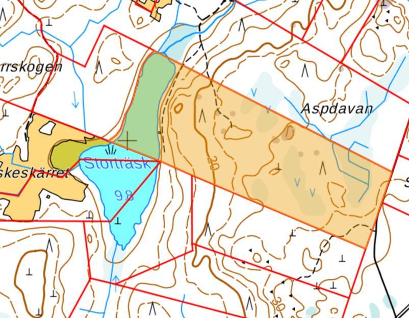 1-7 Kuva 3. Ranta-asemakaavoitettava kiinteistö merkittynä kartalle. Maanmittauslaitos. 1.3 Kaavan nimi ja tarkoitus Kaavan nimi on STORTRÄSKIN OSAN RANTA-ASEMAKAAVA.