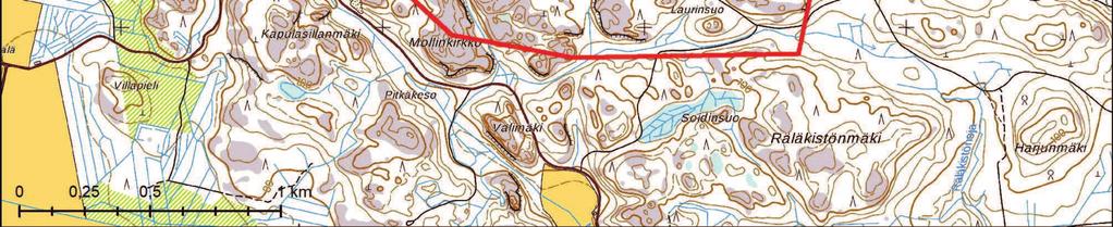 Voimaloiden alustavat sijainnit on esitetty kuvassa 2.