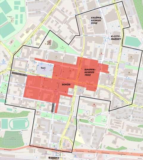 Kuumat korttelit -alue: muutokset 2018-2019 Lahden kuumat korttelit -alueessa tapahtuneet muutokset (H1/2018 H1/2019): Aleksanterinkadun länsipää on