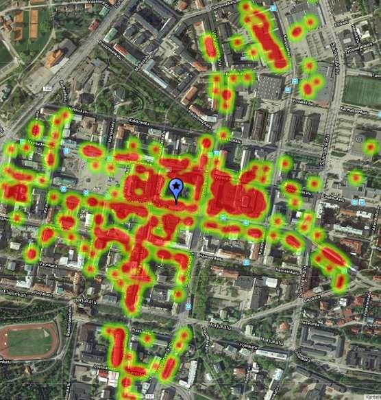 Voimakartta: Lahden keskusta H1 / 2019 Voimakartta ilmaisee keskustan