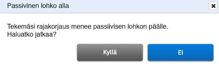 Peruslohkojen rajakorjaukset - päällekkäisyys Päällekkäisyys on mahdollista naapurin