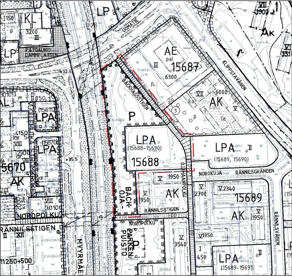 P Puisto LPA 15688 TARKASTELUALUETTA LPA Autopaikkojen korttelialue