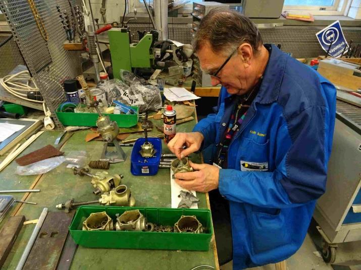 Myrskyn ruostuneita alkuperäisosia on kunnostettu kuten laskusiivekkeiden kulmavaihteita, siivekkeisiin kiinnitettäviä metalliosia sekä