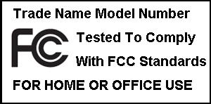 Regulatory Information Changes or modifications not expressly approved by the party responsible for compliance could void the user's authority to operate the equipment.